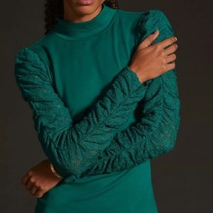 NWT - Maeve Ruched-Sleeve Blouse